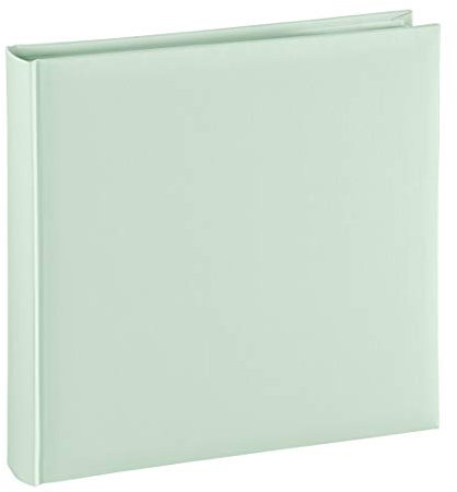 Hama Fotoalbum Jumbo 30x30 cm (Fotobuch mit 80 weißen Seiten, Album für 320 Fotos zum Selbstgestalten und Einkleben) grün pastell