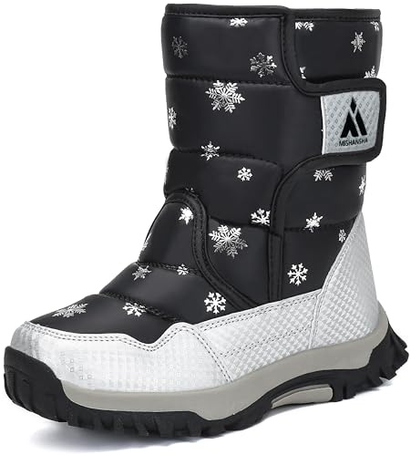 Mishansha Botte de Neige Enfant Chaussures Hiver Noir Tailles 35