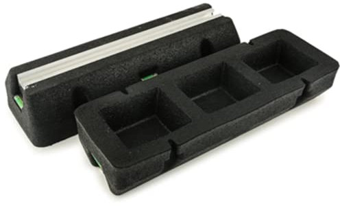 reshare - Lot de 2 Supports de Sol Climatisation Exterieur Anti-Bruit - Anti Vibration - Niveaux à Bulle Intégrés - 40x16x9cm - 350kg max