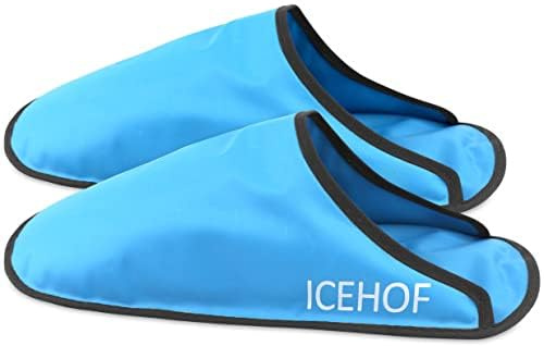 ICEHOF Kyltofflor (1 par) mjukt tyg – PremiumEdition, kylstrumpor med högkvalitativ gel – kylterapi för fötter, tår i kemoterapi, reumatism, isstrumpor, kemo kylskor – en storlek, unisex