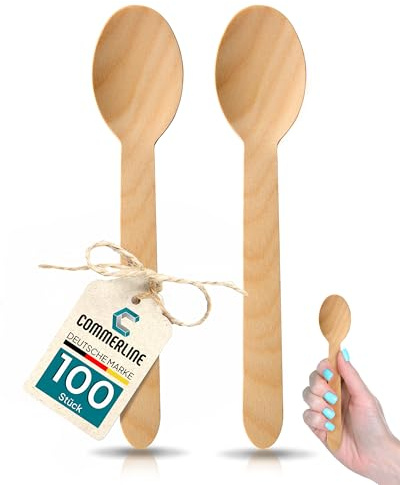 Einweg Holzlöffel Besteck | Holz Löffel Einweglöffel Einwegbesteck | Holzbesteck Einweg Löffel aus Holz