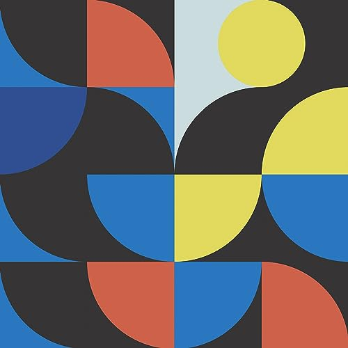 VaryPaper Papier peint géométrique - 44,5 cm x 200 cm - Film adhésif - Couleur mate - Crédence de cuisine - Salon, salle de bain