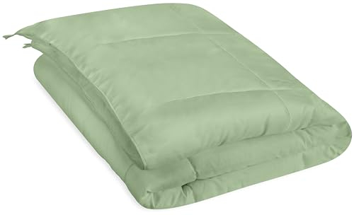 Utopia Bedding Piumone, Primavera/Estivo Piumino, Piumino Leggero, Trapunta Primavera/Estivo 100% Microfibra in Fibra Cava (Primavera/Estivo) (Verde Salvia, 220x240 cm)