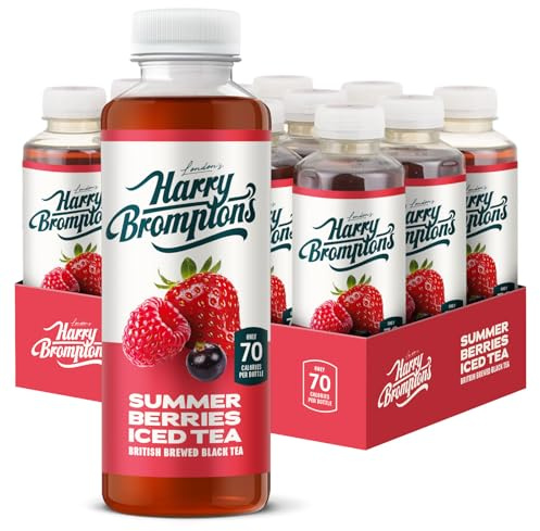 Harry Brompton's Iced Tea - Summer Berries 12x500ml Bottles - Made with brewed Kenyan tea infused with real fruit