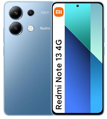 Xiaomi Redmi Nota 13 4G Smartphone 120Hz 6.67 Pantalla AMOLED,8+128GB Telefono Movil Xiaomi con Procesador Snapdragon 685 y 108MP Triple Cámara 5000mAh Batería 33W Carga Rápida(Azul EU Version)