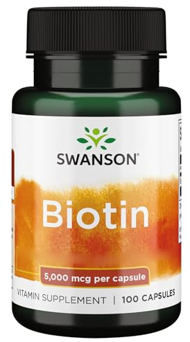 Swanson, Biotin, 100 glutenfreie Kapseln, 5000mcg Vitamin B7 (Biotin) je Dosis, Sojafrei, GMO frei, Geschmacksneutral