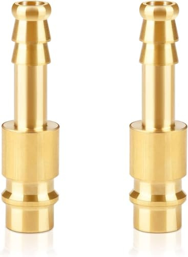 oumuik 2 St Druckluftkupplung 8mm /Druckluft-Anschlussbuchse 8 mm Messing DN8 Anschlussbuchse Schlauchstopfen Ventilbuchse Gewindestopfen Druckluft-Stecknippel