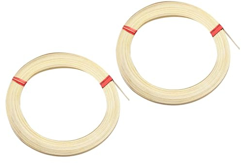 PATIKIL Flacher Messingdraht, 2 Rollen 30 Gauge/0,25x3mm Durchmesser 6m/19,69ft Biegsamer flacher Basteldraht für Schmuckherstellung, Ohrringherstellung, Messing