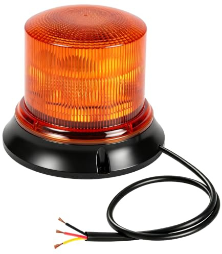 Yuanjoy LED Rundumleuchte Amber Schraubmontage IP67 12/24V | 20 LEDs 4 Blink 3 Dreh Stroboskop Warnblinker SAE J845/ECE R65/R10 LKW Traktor Bus Baumaschinen