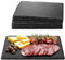 Navaris 8x Plato llano de pizarra natural - Bandejas para servir alimentos quesos aperitivos tapas sushi - Tablas rectangulares de piedra 30 x 20 CM