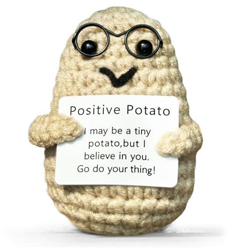 KIAYOO Pomme de Terre Positive,Cadeau Femme Homme Couple Decoration Maison Cadeau Anniversaire Personnalisé Cadeau Anniversaire, Noël, Nouvel an Encouragement Réconfort Gadget Utile Rigolo Peluche