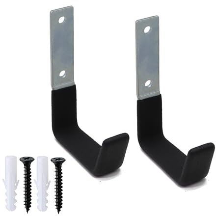 MAEXUS Wandhaken, 2 Stück, Garage Haken für Schwerlast, Schraubhaken für Sperrige Artikel