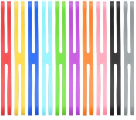 PATIKIL H-Band Silikon-Gummibänder 100mm, 10 Stück, Mehrfarbig | Starke Elastische Silikonbänder Gummiringe Breit zum Einwickeln von Büchern Kameras Kunst Kochen Einwickeln von Übungstaschen