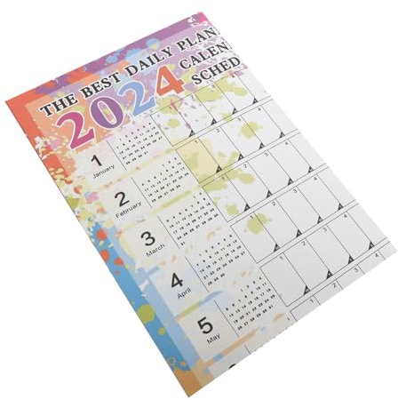 Lurrose Einfacher Kalender-wandplaner 2024 Jahresplan Dekorative Verzierungen Für Den Einsatz Im Home Office