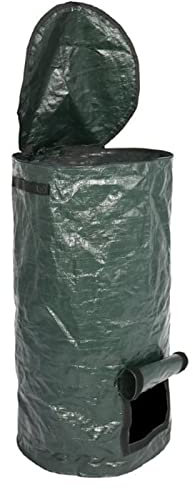 Bolsas de basura de jardín de 34 galones, bolsa de abono orgánico, bolsa de abono para cultivo de verduras, macetas de jardín con asas y solapa de acceso para verduras, tomate, zanahoria, cebolla