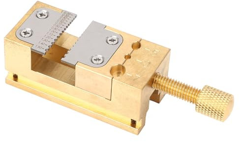 Watch Repair Vise Clamp, Copper Watch Repair Tool Splint Hole Diameter 0.2 to1.5mm Pointer Tube Clamp, Watchmaker Tool for Home Maintenance and Professional Use