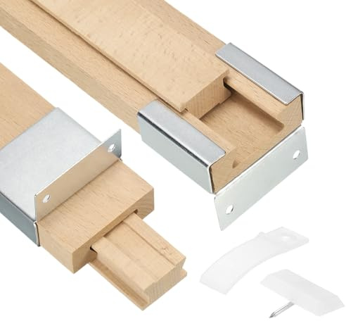 QUARKZMAN 4 Satz Holz Schubladenführungen 19-3/4 (50 CM) Klassische Holz Mittel Führungsschiene Mit Metall Kunststoff Gleitführungs Halterung Holz Schubladenführungen Untere Schienen