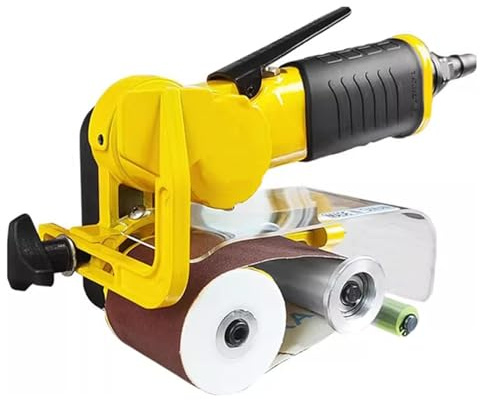 Levigatrice pneumatica per trafilatura a nastro pneumatico Strumento di lucidatura 10000RPM per legno, ferro, alluminio, metallo con rullo da 60 mm e nastro abrasivo da 260 mm