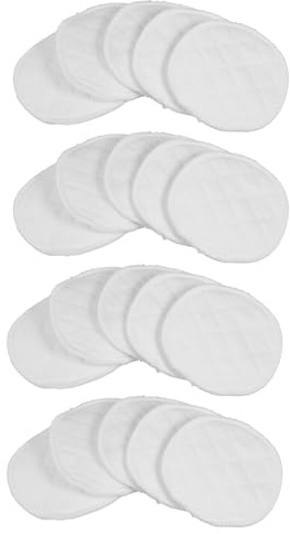 GALPADA 20 Pezzi Coppette Assorbilatte in Cotone Riutilizzabili Bianche, Lavabili e Assorbenti per Allattamento, per Uso Diurno e Notturno e Cura Post Parto