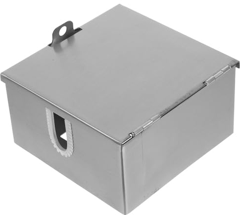 Baluue Scatola di Presa Elettrica Esterna in Acciaio Inox 86 Protezione Antifurto, Copertura per Interruttore e Presa, Custodia di Sicurezza per Uso Esterno e Protezione Contro