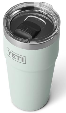 YETI Rambler - Taza apilable de 20 oz / 591 ml con tapa Magslider extraíble, de acero inoxidable, aislada al vacío, Ridgeline