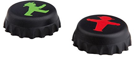 AMPELMANN Flaschendeckel Schwarz Flaschenfreund | Schutz vor Insekten aus TPU Kunststoff, Wiederverwendbare Kronkorken Alternative für Bier & Limonade, Passgenau & Robust