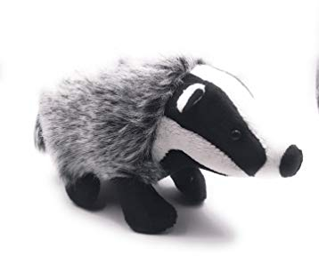 Onwomania Peluche Peluche Tasso Animale predatore Grigio martora 24 cm