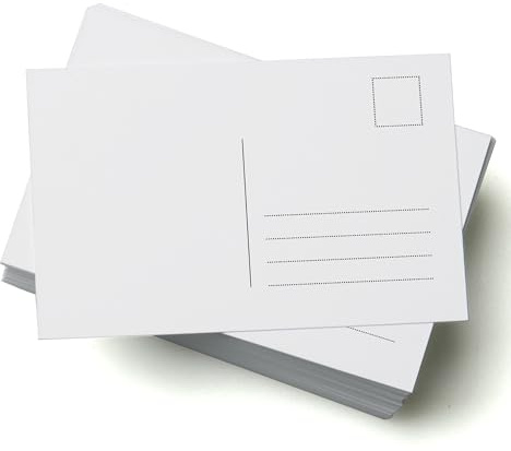 50 Blank Postcards, A6 350gsm Card, Perfect for Craft Projects and for Designing Individual Postcards