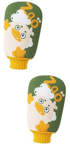 FOMIYES 2pcs Exfoliating Mitt Double-Sided Bath Glove for Gentle Scrubbing Reusable Bathing Tool to Remove Dead Skin Suitable for All Palm for Daily Shower Routine