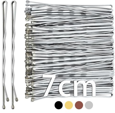 Mbsomnus 7cm Haarnadeln Silber 50 Stück Bobby Pins Lange | Haarklemmen Set für Frauen & Mädchen, Haarklammer Metall, Perfekt für Hochsteckfrisuren & Styling, Ideal für Alle Typen