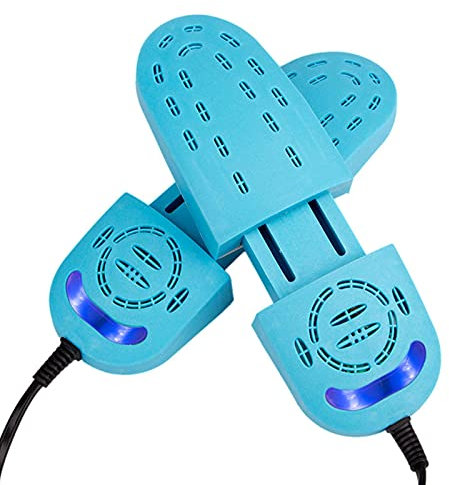 Samnuerly Electric Shoe Dryer Ozone Deodorizer Electric Warmer Dries & Deodorizes Ultra Silent for All Types of Shoes,Blue (Blue)
