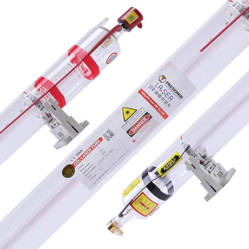 PRESIONQI CO2 Laser Tube Laser CO2 Röhre CO2 Glass Laser Tube Glasröhre 80W 90W 1250 Mm Dm. 80mm Für Laser Graviermaschine Lasergravur Maschine Graviermaschine