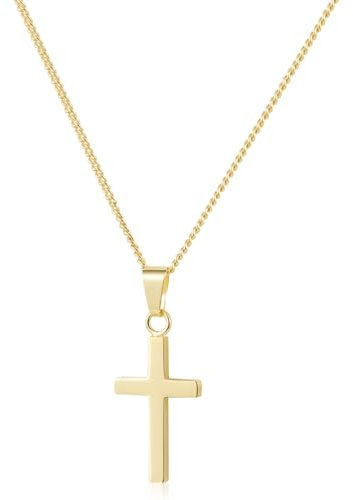 ALEXCRAFT Kreuz Kette Gold Halskette für Damen Herren Mädchen Kette mit Kreuz Geschenk für Frauen Freundin Mama Mädchen
