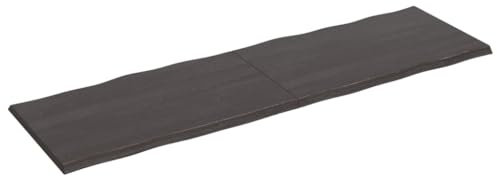 TJROO Tischplatte Dunkelgrau 200x60x4 cm Massives Eichenholz Esstischplatte Möbelplatten Deckplatte Esstiach Holzplatten Schreibtischplatten Massivholzplatte Tischplatten Tabletop