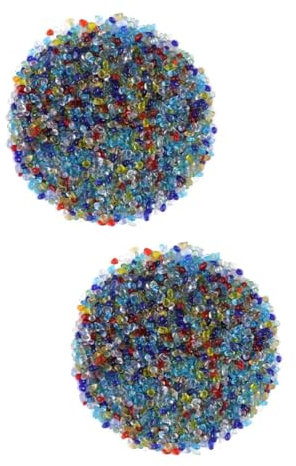 EXCEART 2st Bunte Vase Farbige Vasen Dekorativer Glassand Kieselperle Für Aquarien Perlen Vasenfüller Murmeln Aquarienkiesel Blumenvasen Für Tafelaufsätze Runde Vase Schmücken Wassertank