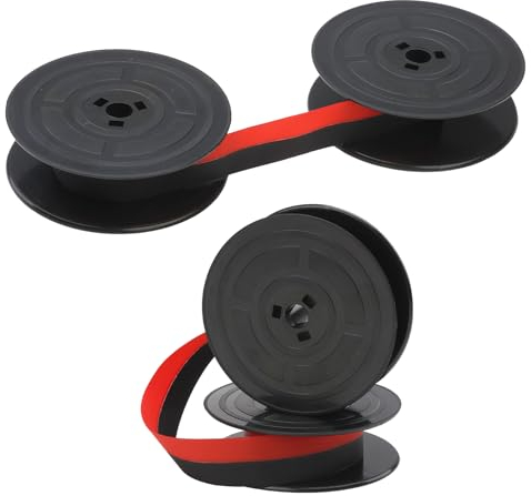 2er Pack GR4 Farbband für Schreibmaschine, Kompatibel mit Klassischen Modellen Rot und Schwarz Nylon Typewriter Farbband Doppel Spule Schreibmaschinen Farbband Jeweils 7 Meter