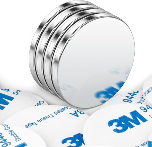 Wukong 32×3mm Magneti Neodimio Calamite Potenti, 4 Pezzi Calamite Adesive Magnete Potente, Calamite Neodimio per Pannelli Magnetici, Pannelli e Piastrelle di Legno