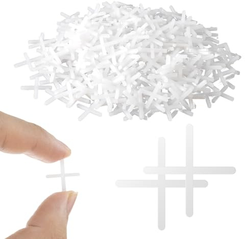 500Pcs 2mm Tile Spacers Plastic Cross Tile Spacers for Wall Floor Tiling DIY Slab Leveling Kit with Accurate Positioning