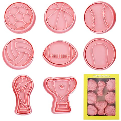 Conjunto de cortadores de galletas 3D: estampadores de galletas en relieve