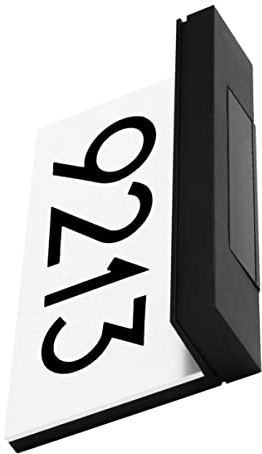 DIYEAH Lámpara Solar Número De Casa, Luz Led De Jardín Para Exterior Resistente Al Agua, Energía Solar Recargable Para Señalización De Dirección, Instalación Pared o Suelo, Para Uso Nocturno