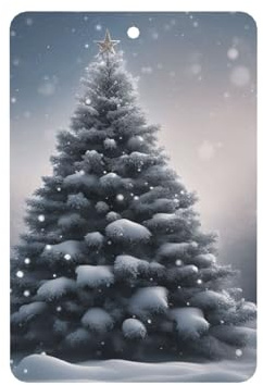 Lot de 10 feuilles de désodorisant de voiture avec corde pour la maison Motif sapin de Noël