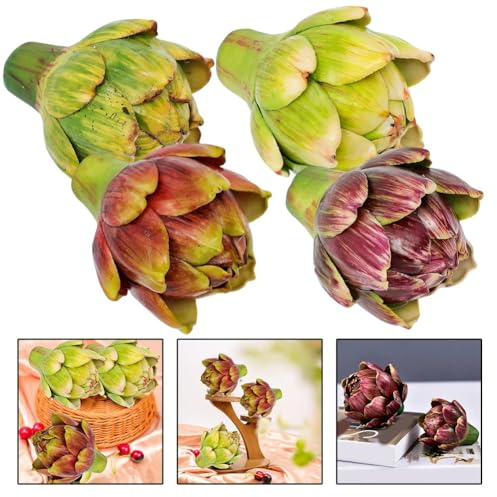 FUANA Artichaut artificiel Faux légumes fruits pour la cuisine, la maison, les décorations de mariage