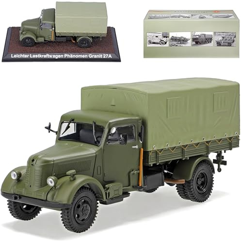 alles-meine.de GmbH Granit Phänomen 27A Leichter Lastkraftwagen Grün DDR NVA Armee 1/43 Atlas Modell Auto mit individiuellem Wunschkennzeichen