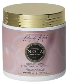 NOÏA HAIR – Masque Soin Kératine & Biotine 500ml – Gamme REMEDY – Réparation Intense, Anti-Casse & Nutrition Profonde – Soin Professionnel Cheveux Abîmés