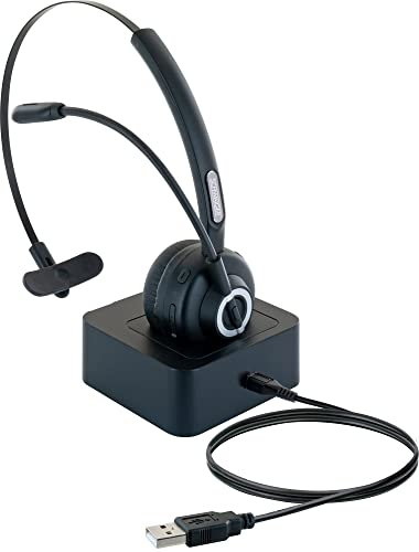 Auricular mono Bluetooth con base de carga.