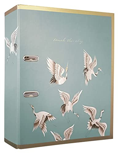 Archivador de palanca A4 75 mm - Diseño Metálico - Satin Gold Birds
