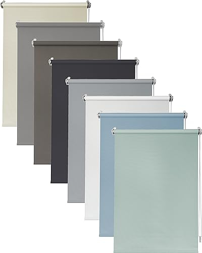 Deco4Me Thermo Verdunklungsrollo ohne Bohren (70 x 160 cm, Mint (Blackout)) - lichtundurchlässig & wärmeisolierend - Thermrollo, Abdunkelungsrollo, Klemmrollo Verdunkelung (Stoffbreite 66 cm)