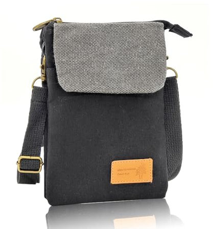 Handytasche Zum Umhängen, Leichte Crossbody Umhängetasche, Handy Umhängetasche Damen, Handy Tasche Damen Multifunktionale Damen Handytasche Mit Schultergurt für Alltag Schule Einkauf (Schwarz)