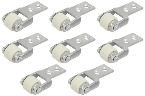 8 pezzi ruota di diametro per porte scorrevoli, guida per porte, piccolo volante fisso, robusto rotella di guida in nylon, ruote per mobili, ruota di guida per tavolo da pranzo