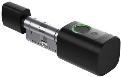 Breeshy Serrures de porte intelligentes Serrure d'empreinte digitale avec Bluetooth Serrure de porte avec code coulissant avec application pour Serrure de porte intelligente européenne